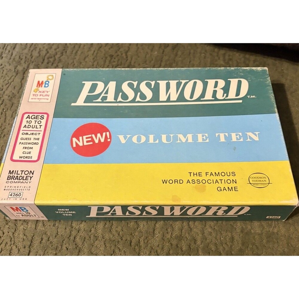 Vintage Password 1970 Volume Ten Edition Game by Milton Bradley